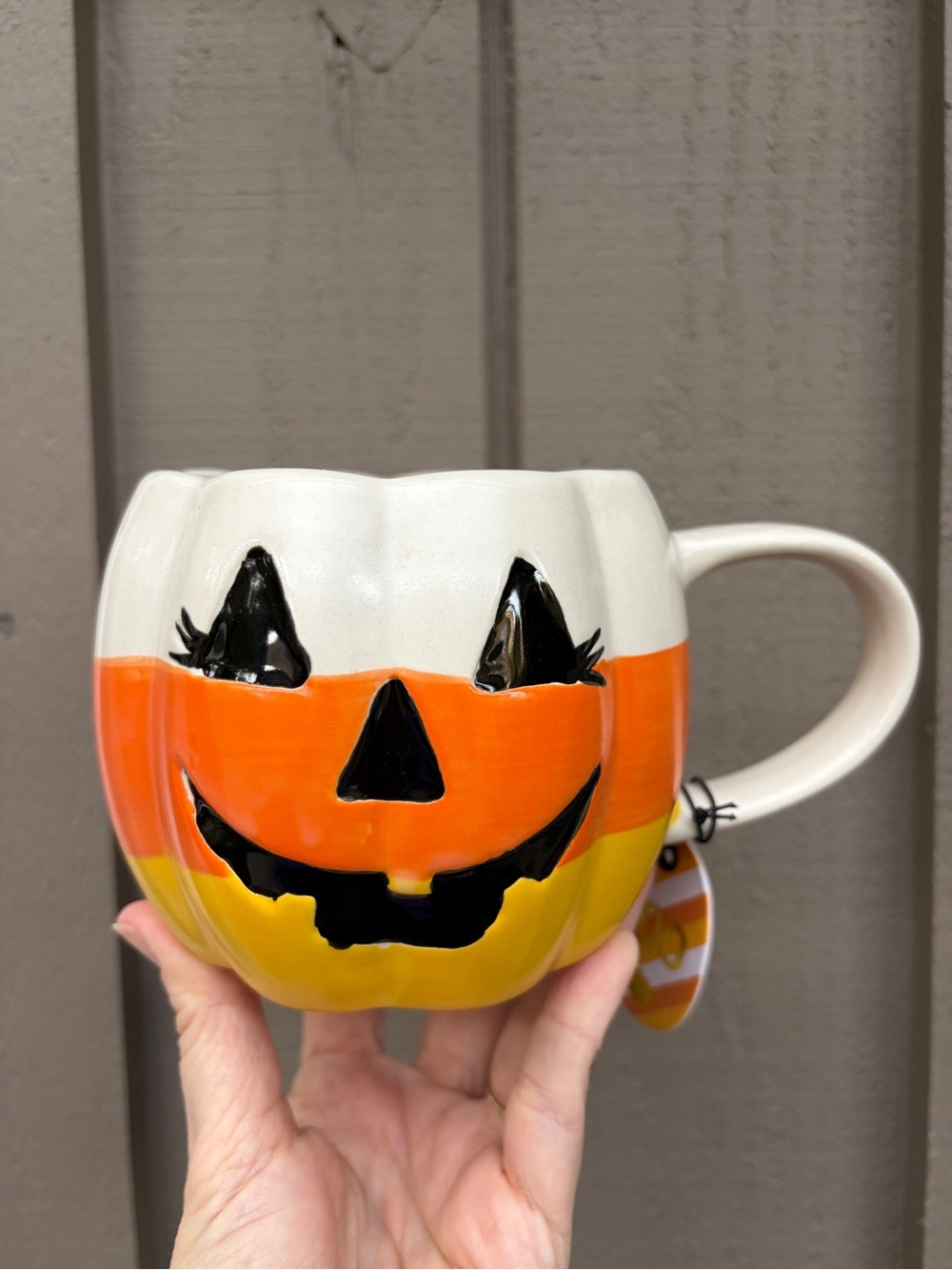 Halloween Jack-O-Lantern Pumpkin Candy Corn Ceramic Mug